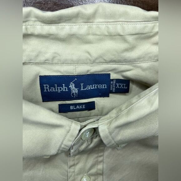 Polo Ralph Lauren Blake khaki colored button down sz XXL - Picture 3 of 7